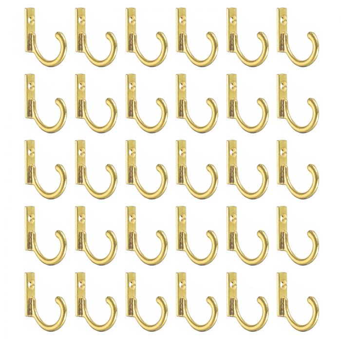 uxcell ウォールフック 30個セット - 亜鉛合金製のシングルプロングビンテージクローズフック タオル コート バックパック スカーフ キーズ ハット カ...