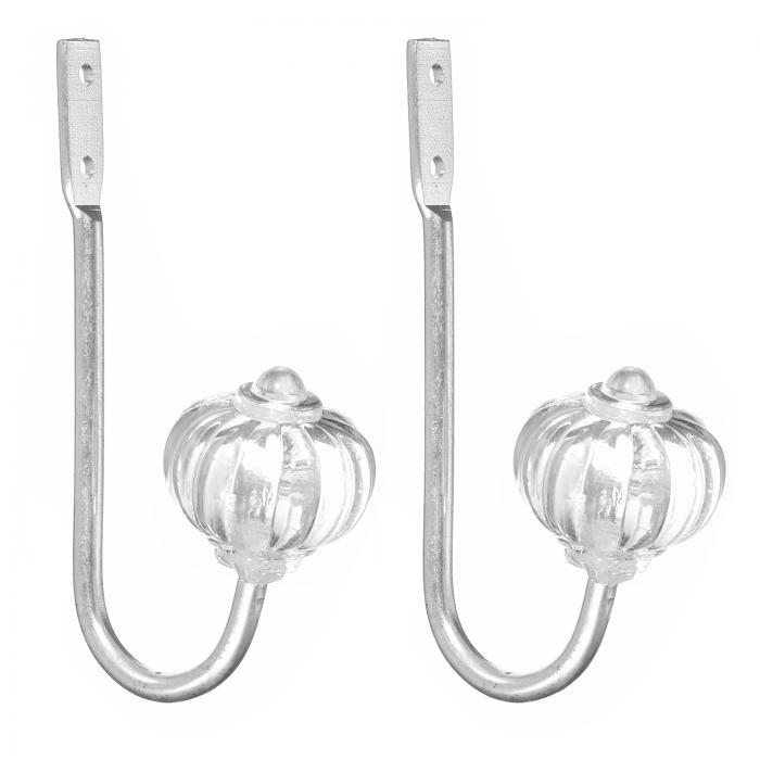 uxcell ウォールフック 2個セット - 亜鉛合金製のシングルプロングアクリルカーテンホールドバック タオル コート バックパック スカーフ 鍵 帽子などを...