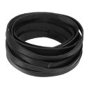 uxcell 5 M 10mm 平革紐 レザーストリップ 2mm厚さ レーシングストリング DIY 工芸品作り ブレスレット 財布 ストラップ用 ブラック