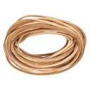 uxcell 5 M 2mm 平革紐 レザーストリップ 2mm厚さ レーシングストリング DIY 工芸品作り ブレスレット 財布 ストラップ用 ライトブラウン