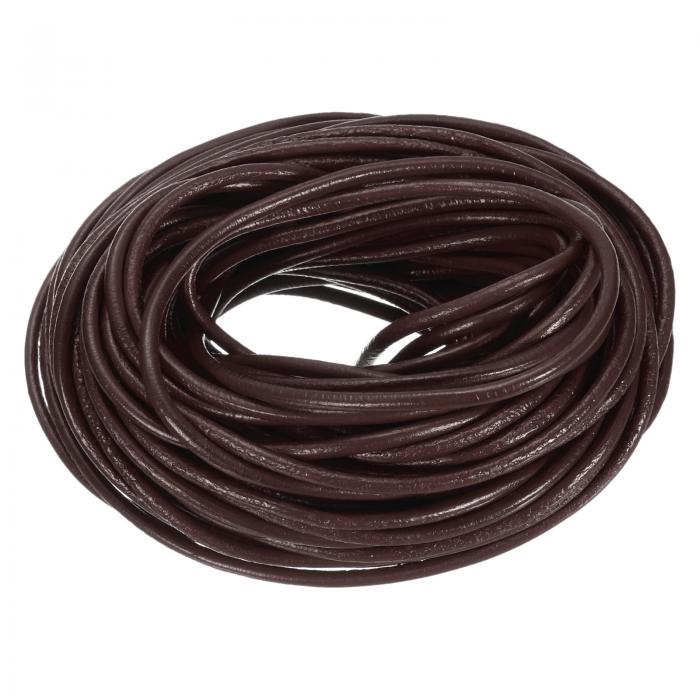 uxcell 18 M 3 mm 丸革紐 レーシングストリング DIYクラフト用 ダークコーヒー
