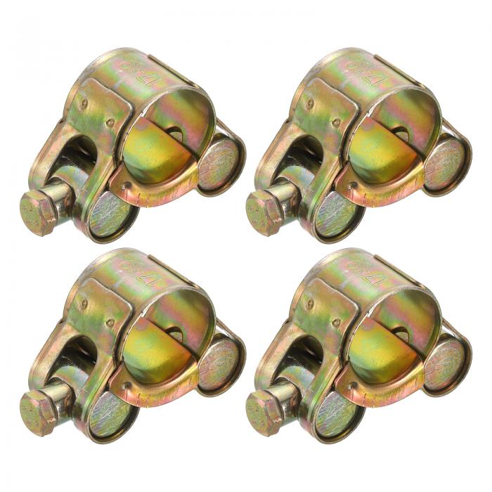 uxcell 4個セットのTボルトホースクランプ 17-19mm/0.67"-0.75"の内径範囲 トラックの排気用アイアンラ..