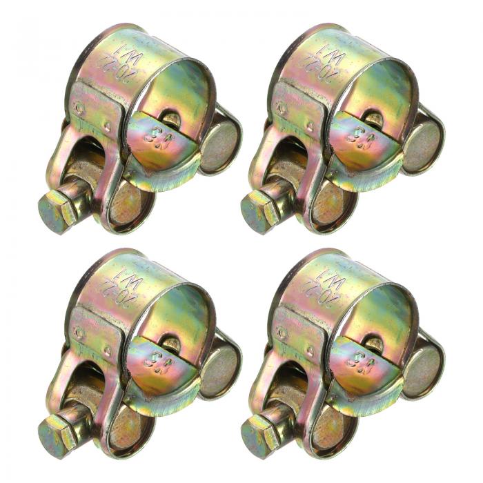 uxcell 4個セットのTボルトホースクランプ 20-22mm/0.79"-0.87"の内径範囲 トラック排気用のアイアンラ..