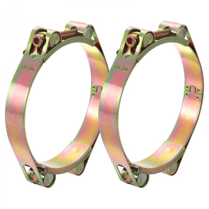 uxcell 2個セットのTボルトホースクランプ 240-252mm/9.45"-9.109"の内径範囲 カーボンスチール製のラ..