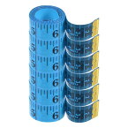 uxcell 6個 柔らかいメジャーテープ 150cm/60" ダブルスケール "とメートル 柔軟な計測用具 20mm幅 体重減少 衣類製作 青色用
