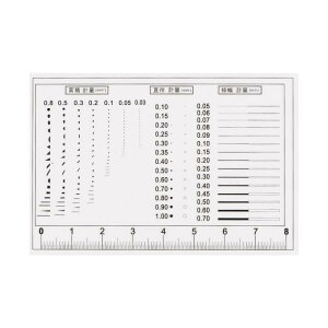 uxcell 高精度SECサイズ推定チャート 8cmカバー透明度欠陥検出フィルム定規 直径面積線幅欠陥測定用