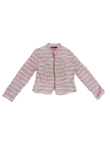 Allegra K ツイードブレザー ショートジャケット ヴィンテージ チェック柄 スリムフィット ワーク オフィス レディース レッド XL Allegra K ツイードブレザー ショートジャケット ヴィンテージ チェック柄 スリムフィット ワーク オフィス レディース レッド XL