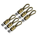 uxcell コードエンドキャップ 6個セット 8mm/0.32"エンドキャップバレルビーズターミネーターコード ネジ付き タッセルジュエリーメイキング バッグストラップDIY ブラウン