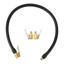 X AUTOHAUX 1セット50cm 20インチタイヤバルブステムインフ レーターエクステンションホース、不膨張コネクター付き、車両、バイク、自転車にユニバーサルフィット、クイックコネクト(2)