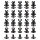 uxcell 6 mm ボールヘッドスタッドリベット スクリューバック 20個入り ラウンドヘッド ボタンニップルリベット DIYレザークラフトハンドバッグベル...