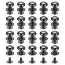 uxcell 10mm ボールヘッドスタッドリベット スクリューバック 50個 丸頭ボタンニップルリベット DIY レザークラフト ハンドバッグベルト用 メタリ...