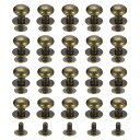 uxcell 10mm ボールヘッド スタッドリベット スクリューバック 50個 丸頭 ボタンニップルリベット DIY用 レザークラフト ハンドバッグベルト ブ...