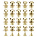 uxcell 10mm ボールヘッド スタッドリベット スクリューバック 50個 丸頭 ボタンニップルリベット DIY用 レザークラフト ハンドバッグベルト ラ...