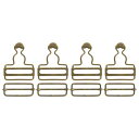 uxcell オーバーオールバックル 4セット レトロメタルサスペンダー交換バックル 40mm(1-9/16インチ) 内幅 ズボン 棉ジャケット ジーンズ用 ブロンズトーン