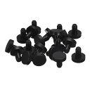 uxcell 20個 黒いゴムストッパー J4防水プラグ 3.5-4mm/0.14-0.16
