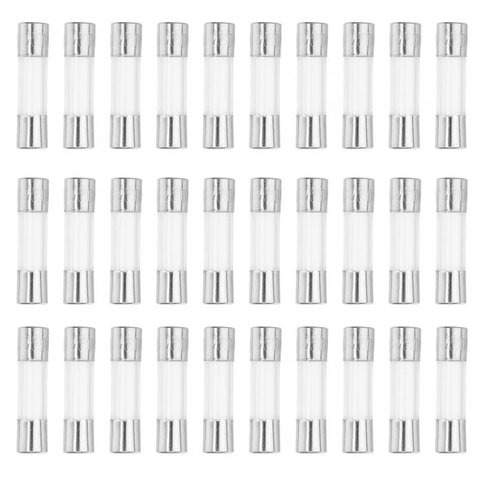 X AUTOHAUX 30個入り 3.15A クイックブローグラスチューブヒューズ 250V 5x20mm 0.2x0.79インチ 車用ガラスチューブヒューズ