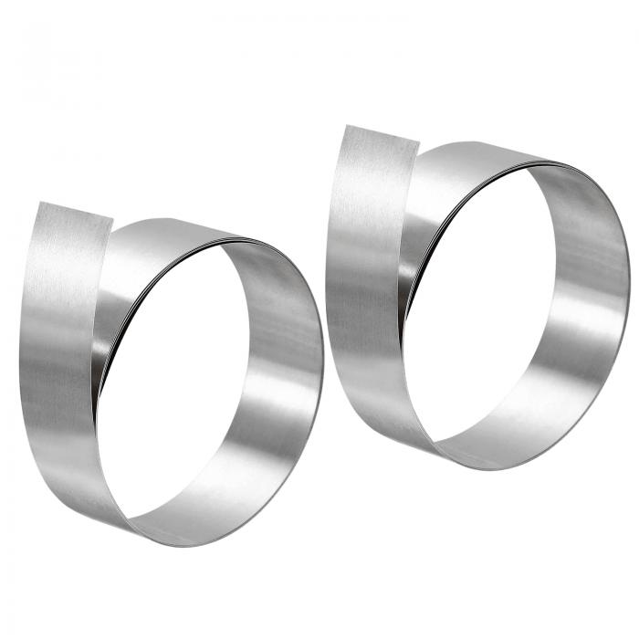 uxcell 304ステンレススチールの箔ロール 0.2mm x 20mm x 1M 磨き仕上げの金属ストリッププレートシート クラフト 電子機器 シルバートーン2個セット