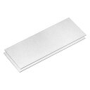 uxcell 6061 アルミニウムシート 2 個 250mm x 100mm 長方形アルミニウムプレート 厚さ 0.8mm の平らな金属ストック 保護フィルム付き