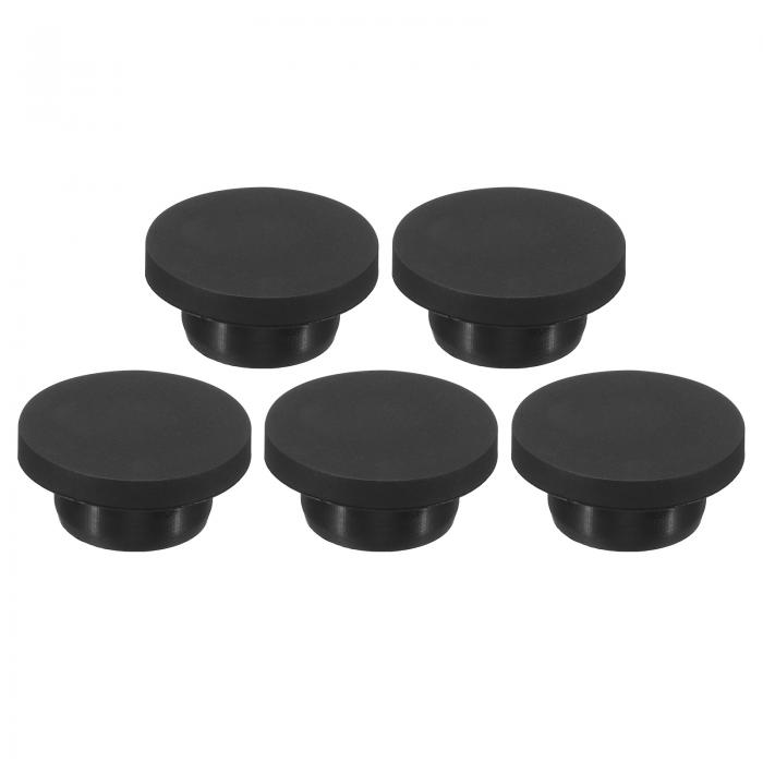 uxcell シリコーンゴム穴プラグ 23 mm直径 ソフト柔軟ストッパー 22 mm穴用 ブラック 5個