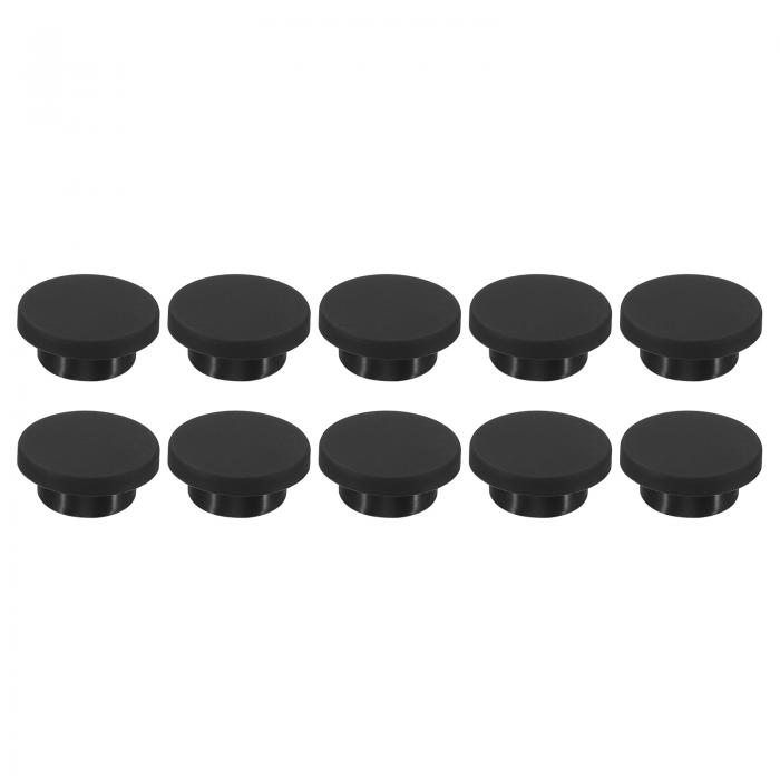 uxcell シリコーンゴム穴プラグ 25 mm直径 ソフト柔軟ストッパー 24 mm穴用 ブラック 10個