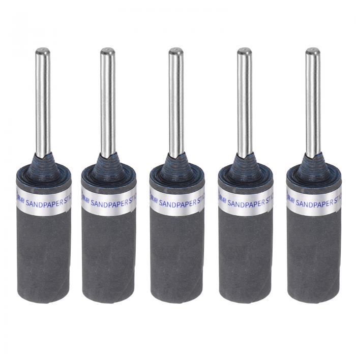 uxcell 5個 研磨用サンドペーパーロール 1000番目の目 3 mmシャンク サンディングドラムスリーブ シリ..