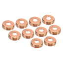 PATIKIL 16 mm銅製エンドキャップ 6.35 mm穴付き 10個 パイプ継手 スウェットプラグ接続 水道管配管 HVAC 冷凍システム用