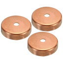 PATIKIL 35 mm銅製エンドキャップ 6.35 mm穴付き 3個 パイプ継手 スウェットプラグ接続 水道管配管 HVAC 冷凍システム用