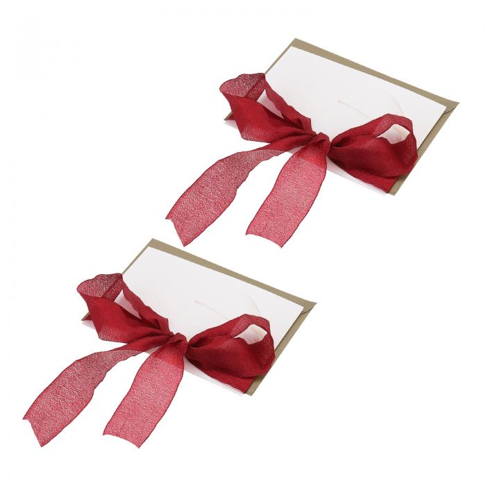 PATIKIL ウェディングヴァウズブック 2冊セット 花嫁と花婿 ヴァウカード レッドいリボン付き ウェディングブ ライダルシャワーギフト