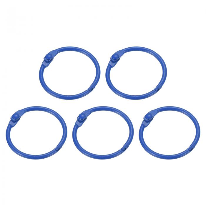 PATIKIL ルーズリーフバインダーリング 25 mm 5個 メタルフラッシュカード 製本リング キーホルダー 索..