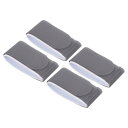 PATIKIL 45 cm x 5.5 cm スキーストラップファスナー 4個 調節可能なキャリアストラップ スキーラップ スキー用品 スキーとポール用 グレー