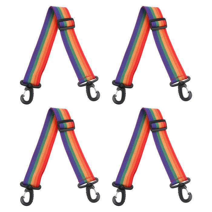 PATIKIL 90 cm x 3.8 cm ローラースケートリーシュ 4個 調整可能 スキーブーツキャリアストラップ ローラースケート スキー靴 アイススケート用 マルチカラー