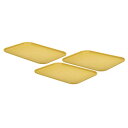 PATIKIL プラスチック製 ファーストフード用トレイ 3個 31 x 22.5 cm 再利用可能 長方形 カフェテリア用大皿 パーティー キッチン レストラ...