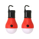 PATIKIL テントランタン 2個入り ポータブル キャンピングライト LED キャンピングライト バックパック キャンプハイキング 145mm x 52mm レッド(4)