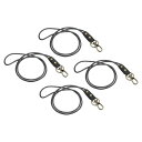 PATIKIL 長さ23cm レザー編組バッジストラップ 4個入り レザーロープ リストレットブレスレット キーチェーン リストストラップ フッククリップ付き キーIDバッジホルダー ブラック