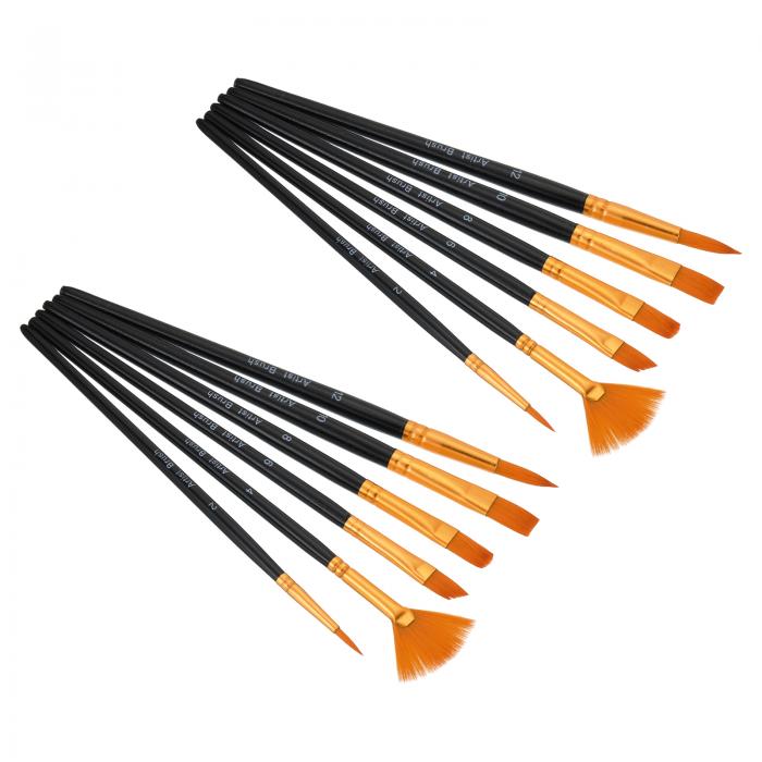 PATIKIL ペイントブラシ 24個入り アクリルブラシペインティングセット 水彩油 アート ディテール ペイント ブラシ用品 フェイスアーティスト キャンバ...