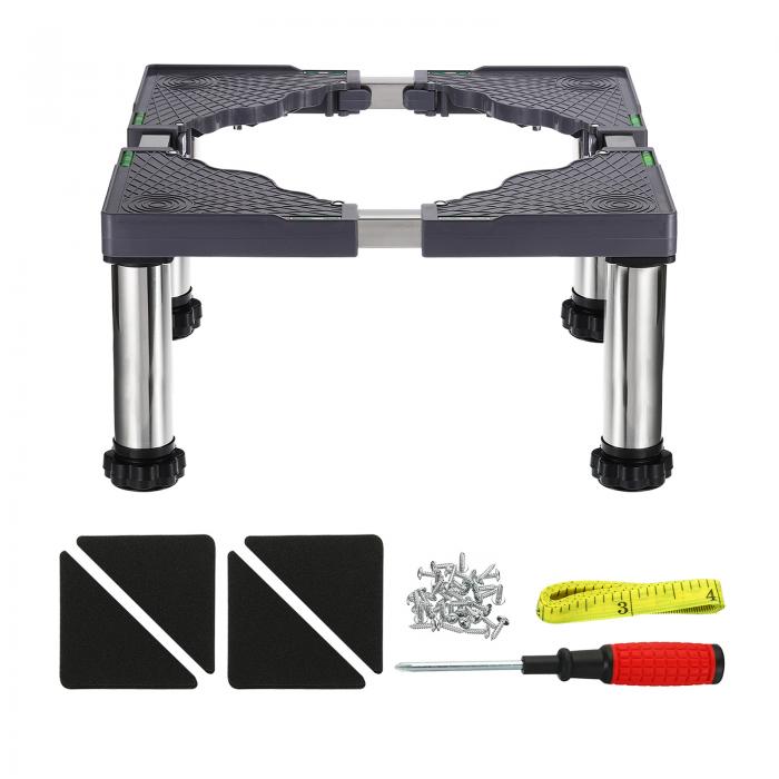 楽天uxcell japanPATIKIL ミニ冷蔵庫スタンド 物干し台ベース 洗濯機スタンドベース 4脚 多機能 調整可能 防振 家電用 23.9cm-26.9cm高さ