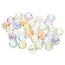 PATIKIL 直径10mm アクリルビーズ ジュエリー制作 100個入り モザイク アクリルラウンドビーズ スペーサービーズ ブレスレット ピアス ネックレス...