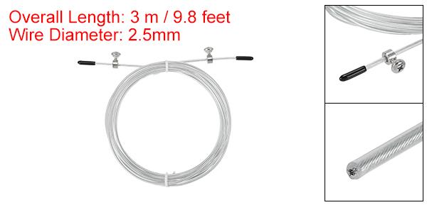 PATIKIL 3 m縄跳びケーブル 交換ケーブル 2.5mm プロ縄跳び ワイヤー交換 高速縄跳...