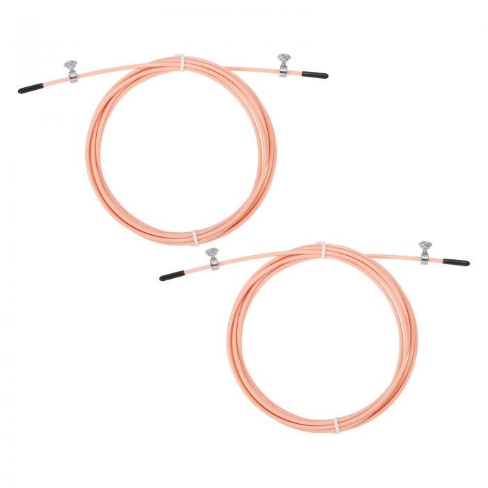 PATIKIL 3 m縄跳びケーブル 交換ケーブル 2個入り 2.5mm プロ縄跳び ワイヤー交換 縄跳び訓練向け オレンジ