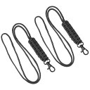 PATIKIL 長さ50cm パラコードストラップ 2個入り 編組ストラップ ネックレス キーホルダー バッジバンド 合金クリップ付き キー IDカード バッジ...
