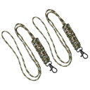 PATIKIL 長さ50cm パラコードストラップ 2個入り 編組ストラップ ネックレス キーホルダー バッジバンド 合金クリップ付き キー IDカード バッジ...