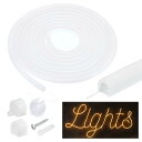 PATIKIL LEDディフューザチャネル 20m 10mm LEDシリカゲルチャネルシステム カバー付き エンドキャップ LEDストリップライト取付用 LEDチャネル(3)