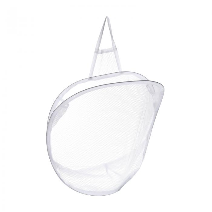 PATIKIL メッシュ洗濯かご 壁掛け式折りたたみ式洗濯かご 家庭用 ホテル用 ホワイト