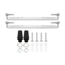 PATIKIL 130 mm 照明プレートキット 2セット 照明器具取付金具プレート スチールクロスバー ホーム オフィス ペンダント ウォールライト用 ネジワ...