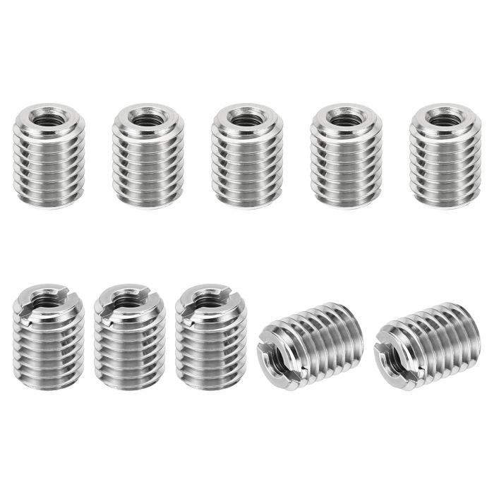 PATIKIL ねじアダプタ スリーブ削減ナット 10個 M12*1.75オス M6*1メス インサートナットネジの補修 レ..