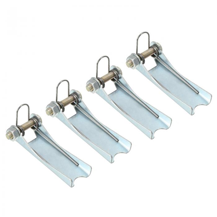 PATIKIL 長さ48mm フックラッチ取替え 4個入り 金属牽引レシーバフック U字フックトレーラ シルバー