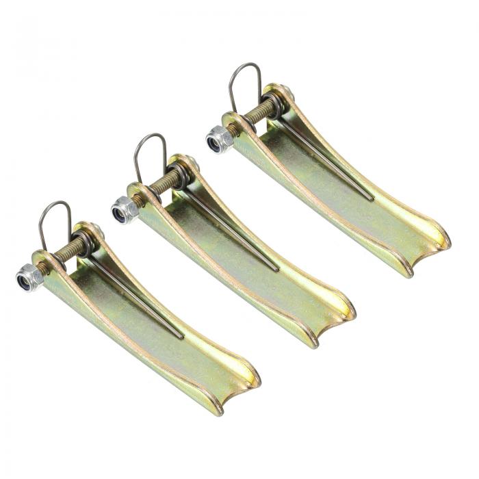 PATIKIL 69 mm フックセーフティラッチキット 3個入り メタル牽引ヒッチ 交換 クレビスフックトレーラー用 金色トーン