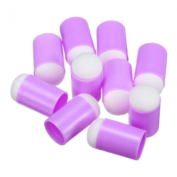 PATIKIL フィンガースポンジドーバー 10個 フィンガーペイントスポンジセット クラフト描画スポンジドーバー アートインキ工芸 カード作り チョーク用 パ...