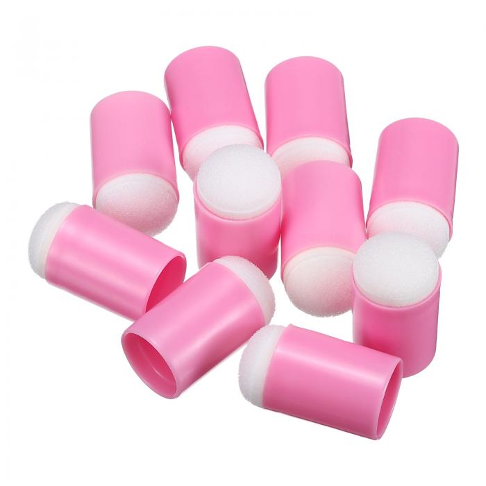 PATIKIL フィンガースポンジドーバー 10個 フィンガーペイントスポンジセット クラフト描画スポンジドーバー アートインキ工芸 カード作り チョーク用 ピ...