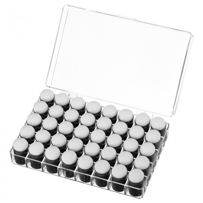 PATIKIL フィンガースポンジドーバー 40個 フィンガーペイントスポンジセット クラフト描画スポンジドーバー アートインキ工芸 カード作り チョーク用 ブ...